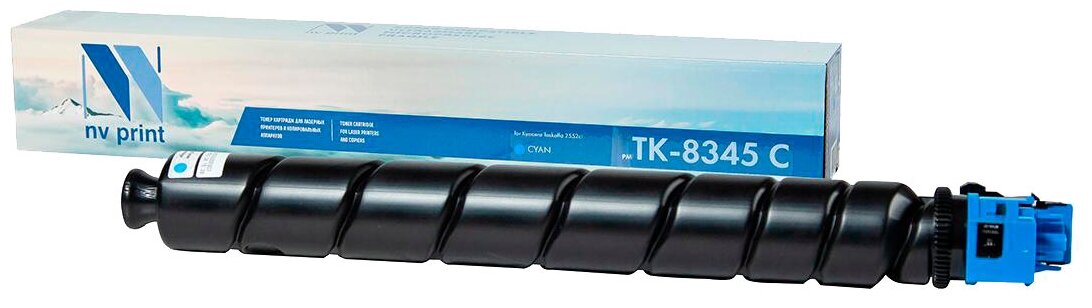 Картридж NV Print TK-8345 Cyan для Kyocera, 12000 стр, голубой
