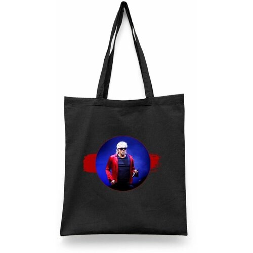 фото Сумка-шоппер унисекс каждому своё "алиса/рок-группа/кинчев" черная