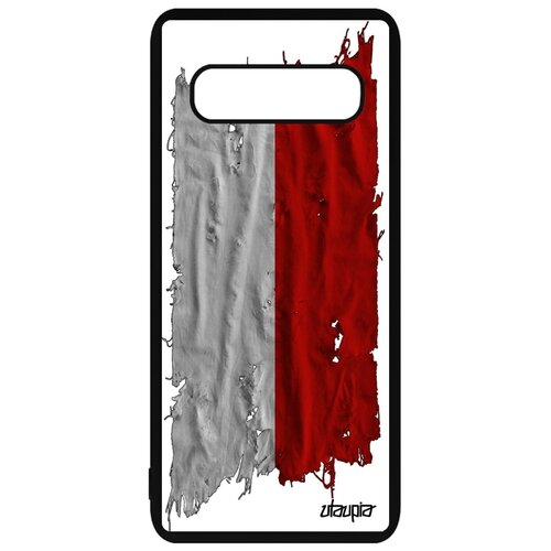 фото Чехол для мобильного galaxy s10, "флаг польши на ткани" страна патриот utaupia