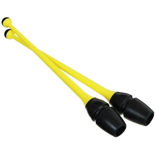 Булавы гимнастические вставляющиеся Grace Dance 36 см цвет чёрныйжёлтый ТероПром 9247558 1266₽