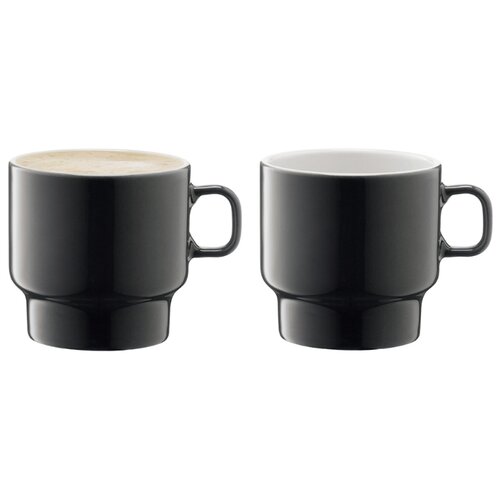 фото Набор из 2 чашек для флэт- уайт кофе utility 280 мл серый lsa