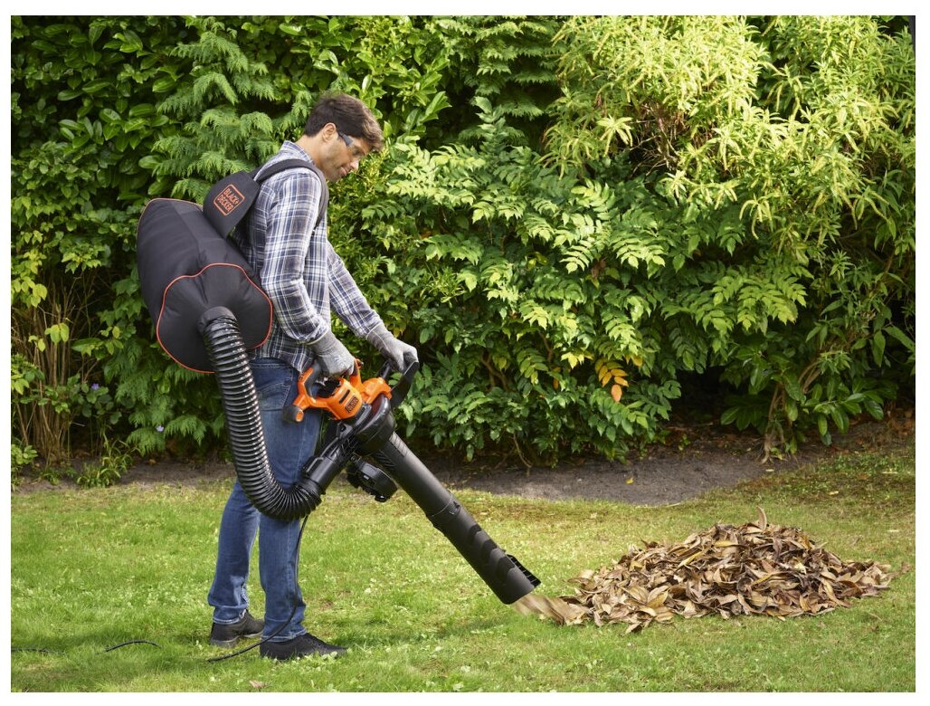 Садовый воздуходув/пылесос Black+Decker BackPack Blower Vac BEBLV300 - фотография № 4