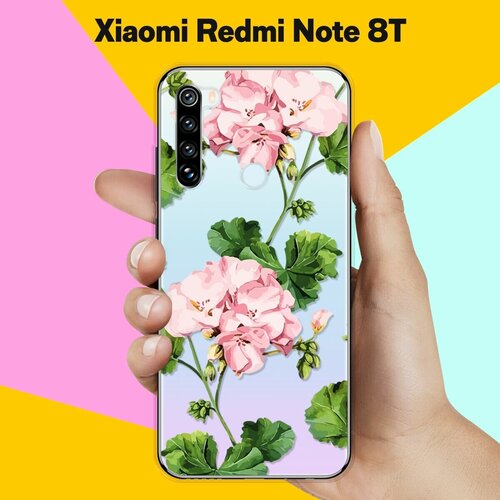 Силиконовый чехол Розовые цветы на Xiaomi Redmi Note 8T силиконовый чехол цветы оранжевые на xiaomi redmi note 8t