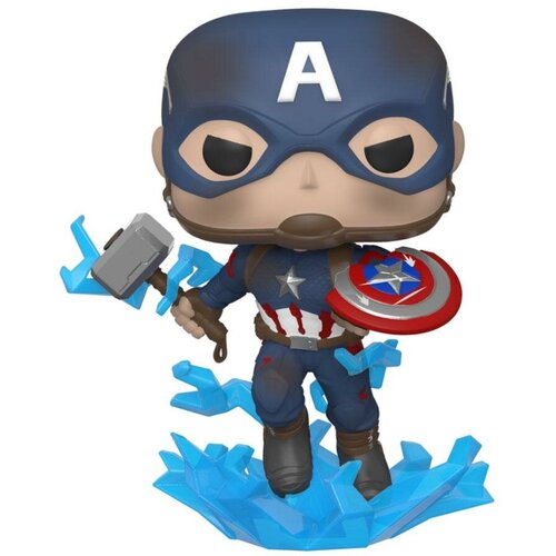 Капитан Америка со щитом и мьельниром мини-фигурка, Captain America Broken Shield w Mjlnir фигурка funko avengers endgame captain marvel