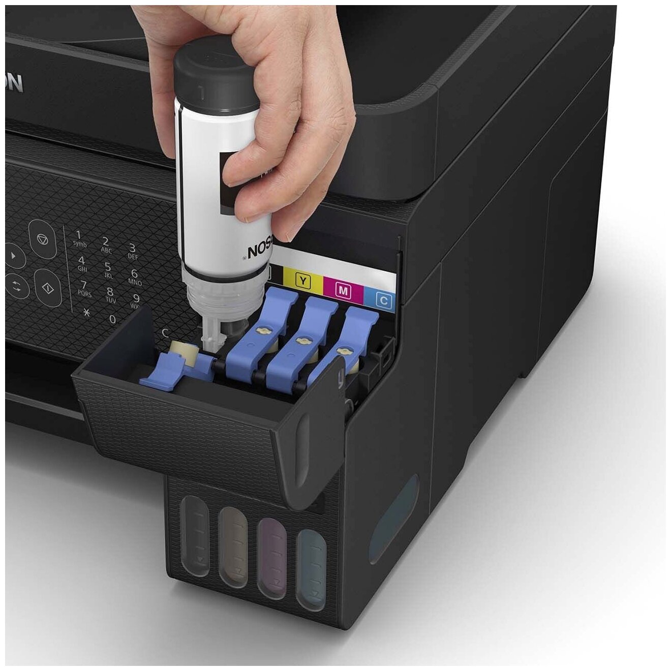 Epson L5290 МФУ А4 цветное: принтер/копир/сканер/факс, 33/15 стр./мин.(чб/цвет), ADF 30 стр., USB/LAN, в комплекте чернила 7 500/4 500 стр.(чб/цвет) (C11CJ65409) - фото №9