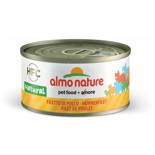 Влажный корм для кошек Almo Nature HFC Natural, с куриным филе 2 шт. х 70 г (мини-филе)