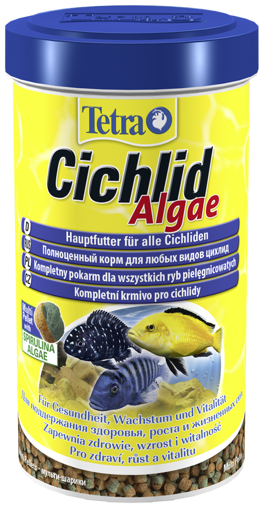 Корм для всеядных и травоядных цихлид Tetra Cichlid Algae шарики 500 мл