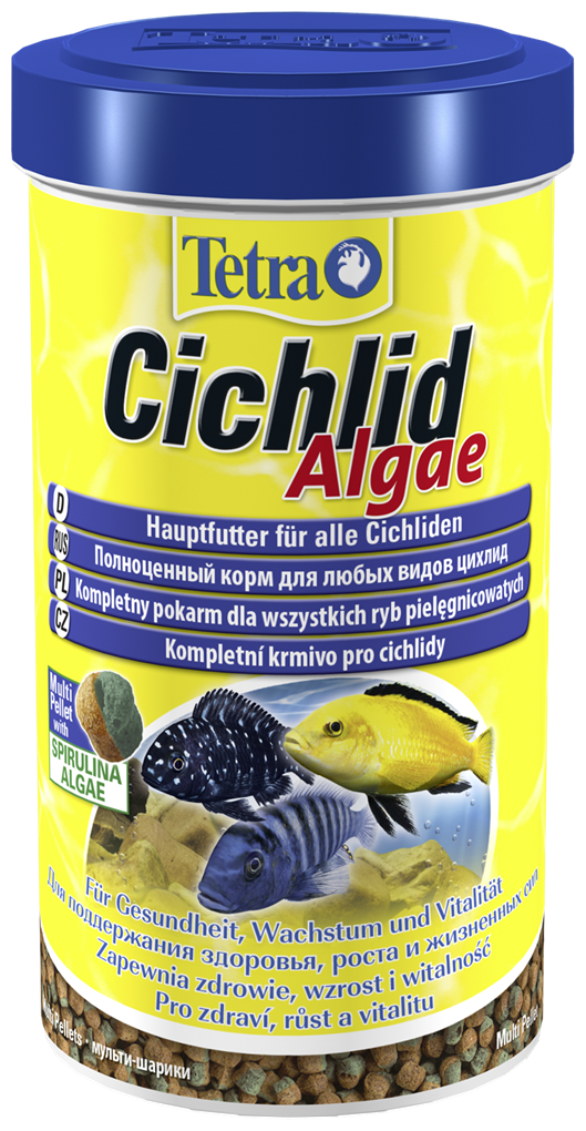 Корм для всеядных и травоядных цихлид TETRA Cichlid Algae шарики 500 мл