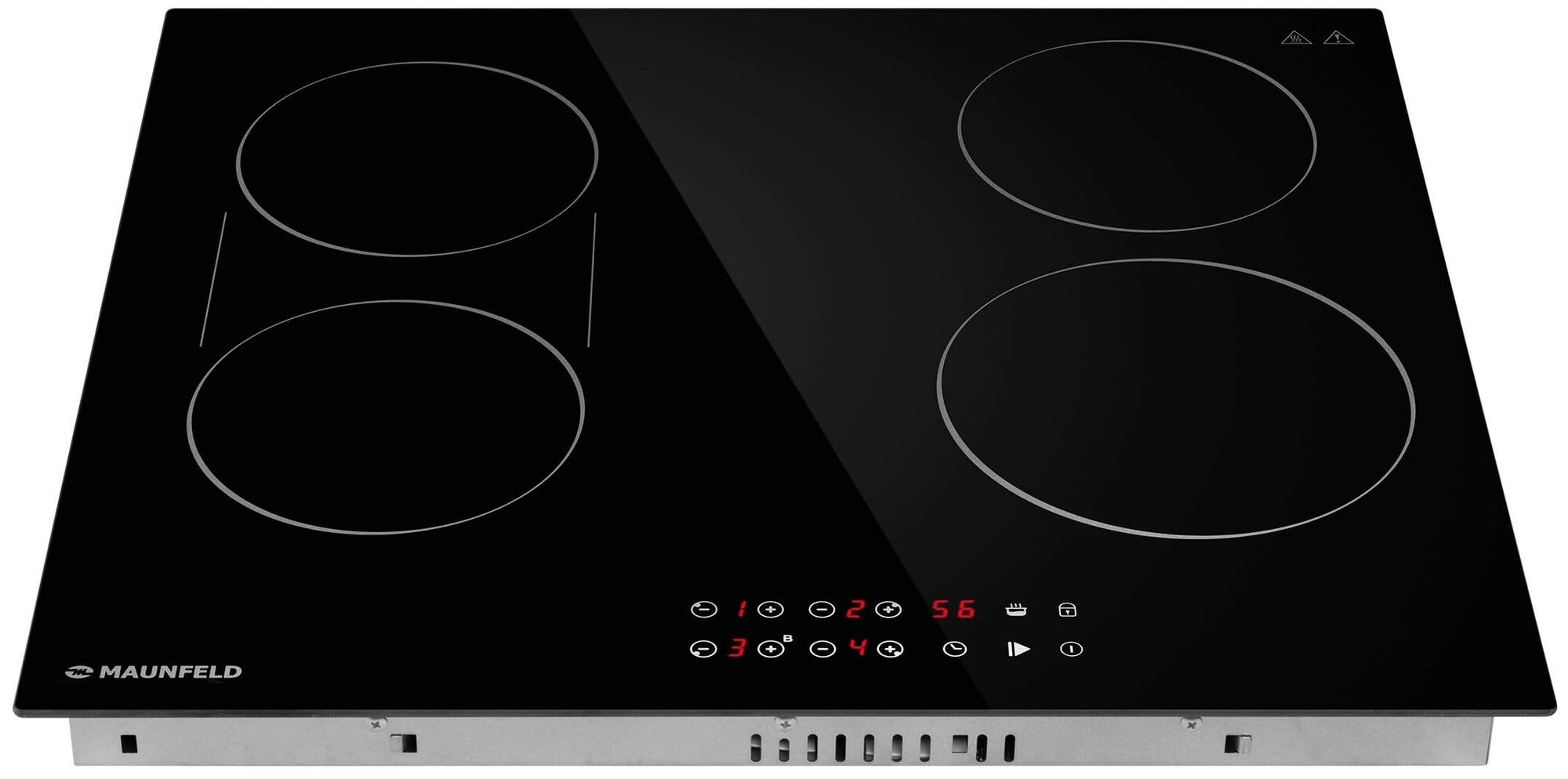 Электрическая варочная панель Maunfeld CVCE594BDBK 59 см 4 конфорки цвет черный - фотография № 6
