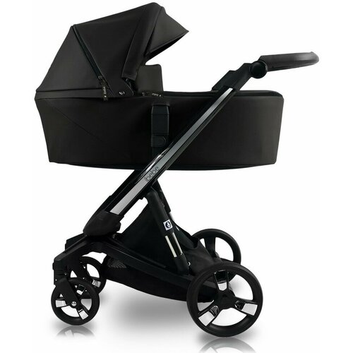 Коляска 2 в1 Ibebe I-Stop Leather короб+прогулка Black/Black