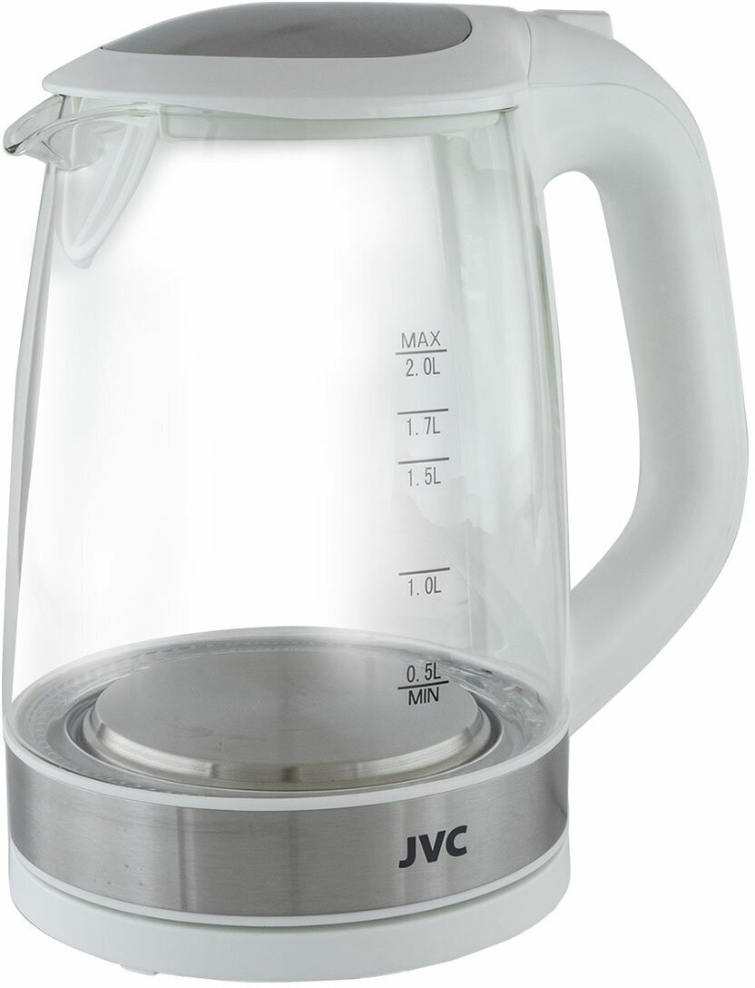 Чайник JVC JK-KE2005 белый стекло - фотография № 2