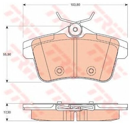 Колодки тормозные дисковые зад TRW GDB1828