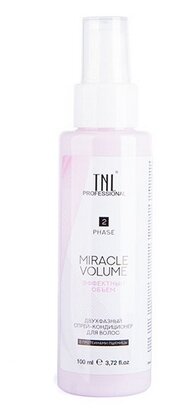 TNL Professional спрей-кондиционер Miracle Volume двухфазный для объема с протеинами пшеницы, 100 мл