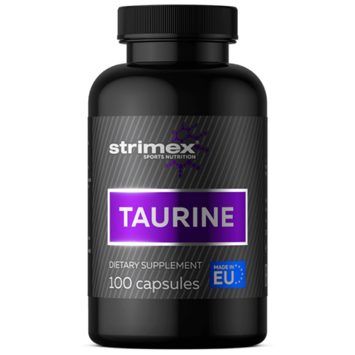 Аминокислота Таурин Strimex Taurine, нейтральный, 100 капсул с витамином С аминокислота таурин 60 капсул