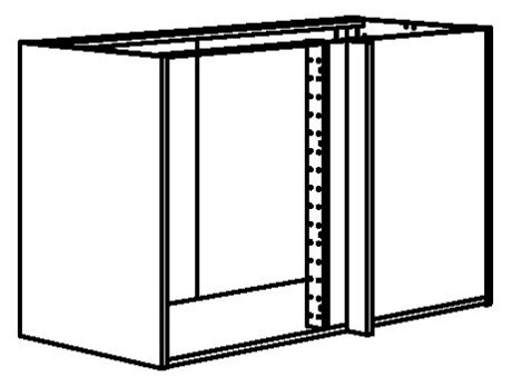 METOD метод каркас напольного шкафа углового 128x68x80 см белый - фотография № 2
