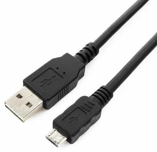 Кабель CC-mUSB2D-1M, microUSB - USB, 2.4 А, 1 м, двусторонний, черный