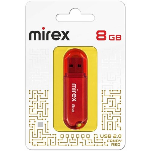 Флешка USB Flash Drive MIREX CANDY RED 8GB usb flash drive mirex dragon red 4gb