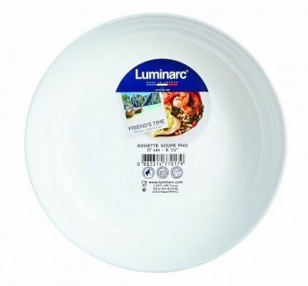 Блюдо стеклокерамика, круглое, 17 см, белое, Friends Time, Luminarc, P6280 - фотография № 5