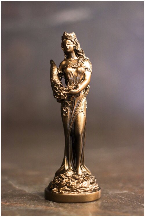 Фортуна Богиня удачи статуэтка для декора гипс бронза 19 см