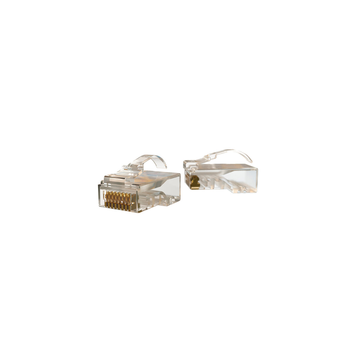 Коннектор Hyperline (PLEZ-8P8C-UA-C6-100) кат.6 RJ45 прозрачный (упак.:100шт) - фото №4