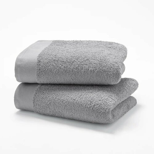 Набор полотенец LA REDOUTE из махровой ткани, 50x100см, 2шт, серый цвет