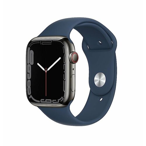 Apple watch Series 7 45mm Graphite Stainless Steel Case Abyss Blue Sport Band GPS Cellular 7200000₽