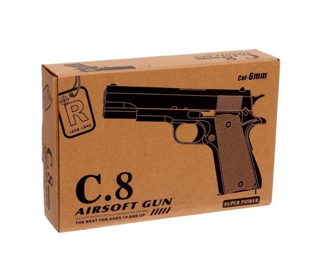 Пистолет игрушечный металл, модель Colt 1911 Classic C.8