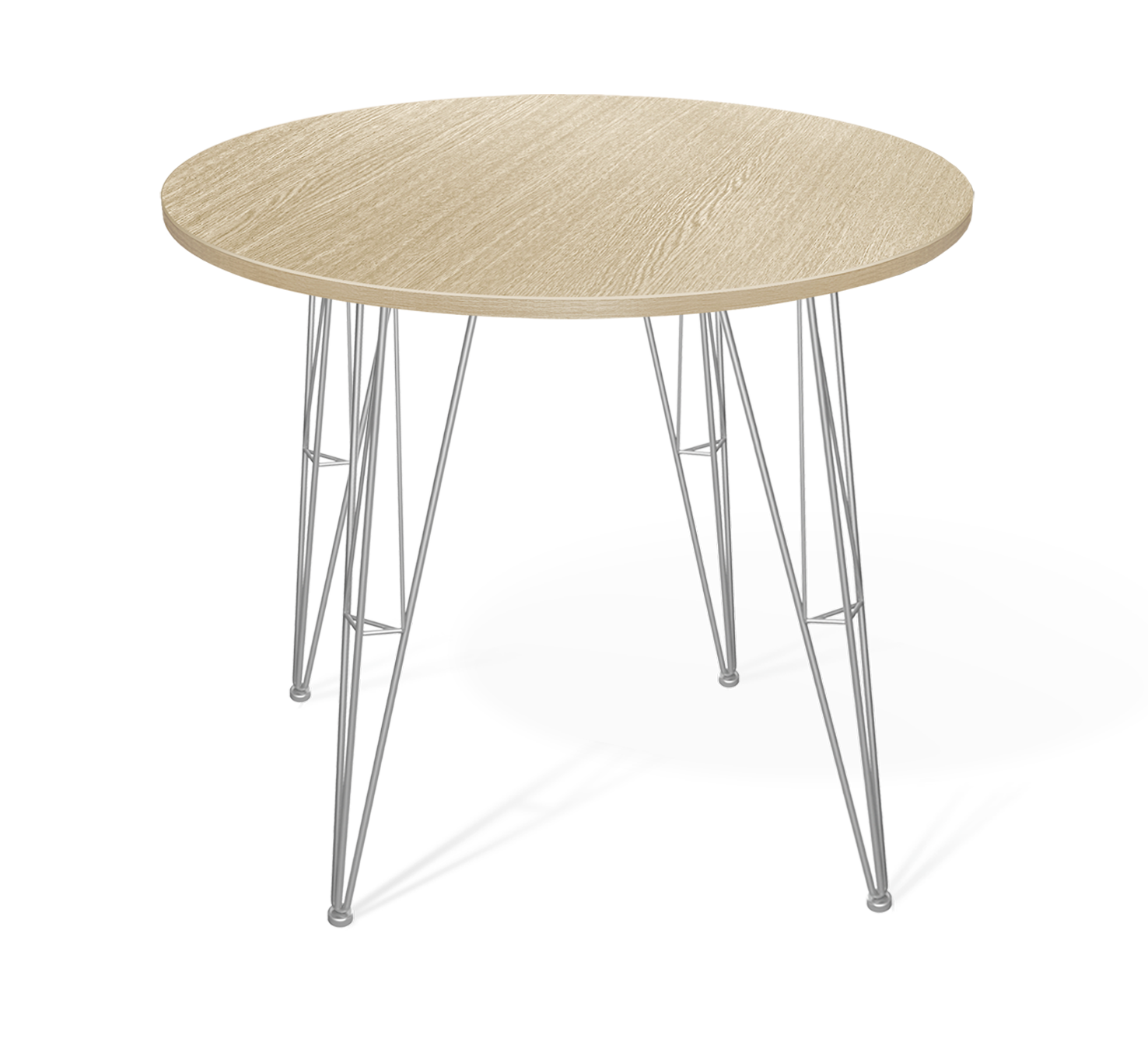 фото Стол Sheffilton SHT-T10/80 ЛДСП хром лак/дуб беленый