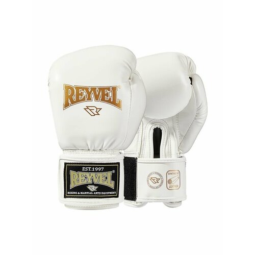фото Перчатки боксёрские винил 80 белые - reyvel - белый - 14 oz