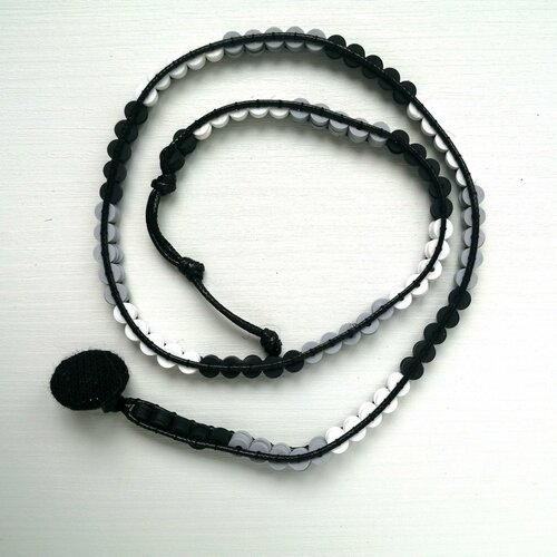 фото Плетеный браслет, полимерная глина, 1 шт., размер 60 см, размер m, мультиколор нет бренда