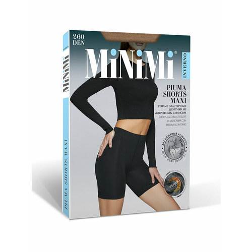 Колготки MiNiMi Женские шортики MiNiMi PIUMA shorts MAXI 260 den, 260 den, утепленные, размер 6, бежевый