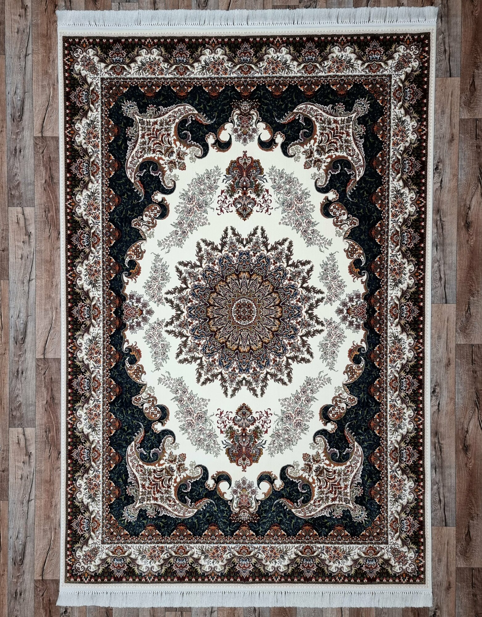 Персидский ковер Farrahi Carpet, Иран, размер 1х1.5 м - фотография № 2