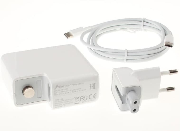 Блок питания для Apple MacBook Pro USB-C A1718 87W (20.2V 4.3A)/ Кабель в комплекте — фото 1