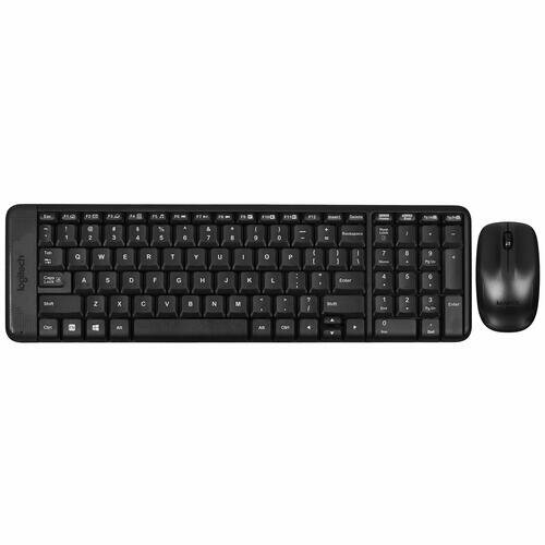 Клавиатура+мышь беспроводная Logitech MK220 черный