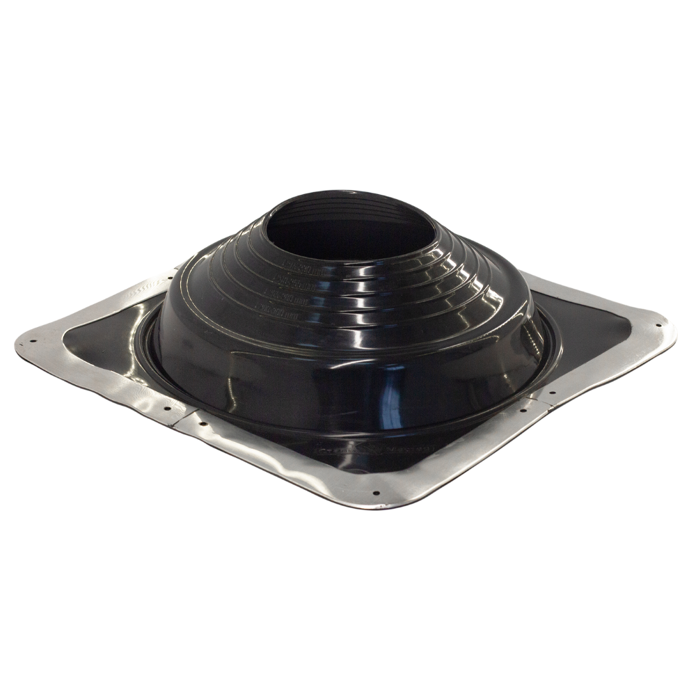 фото Узел прохода через кровлю, кровельная проходка, уплотнитель кровли прямой 180-330 мм черный, Сталь Мастер