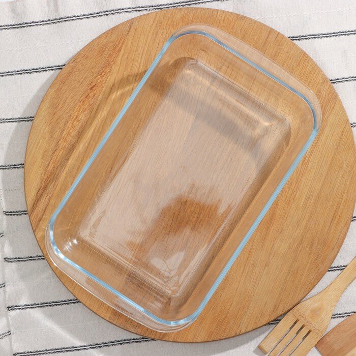 Доляна Форма для запекания и выпечки из жаропрочного стекла прямоугольная Доляна «Фуэго», 1,6 л, 29,4×17,5×5 см - фотография № 12