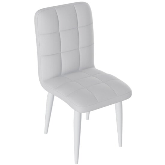 фото Стул обеденный трия Франк ДП 2-17 (конус) Белый матовый/Кожзам Белый