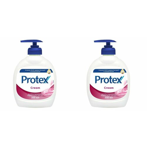 антибактериальное жидкое мыло protex cream 300 мл х 2 шт Protex Жидкое мыло Cream антибактериальное, 300 мл, 2 шт