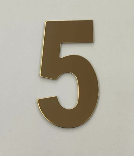 Изображение товара Цифры самоклеющиеся на дверь 75х40х1,2мм. (цвет: хром-золото)