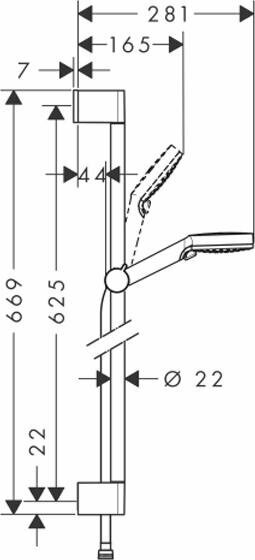 Душевой гарнитур Hansgrohe Crometta Vario 650 26532400