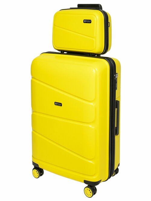 Комплект чемоданов Bonle H-8011_BcL/YELLOW, 2 шт., 136 л, размер L, желтый