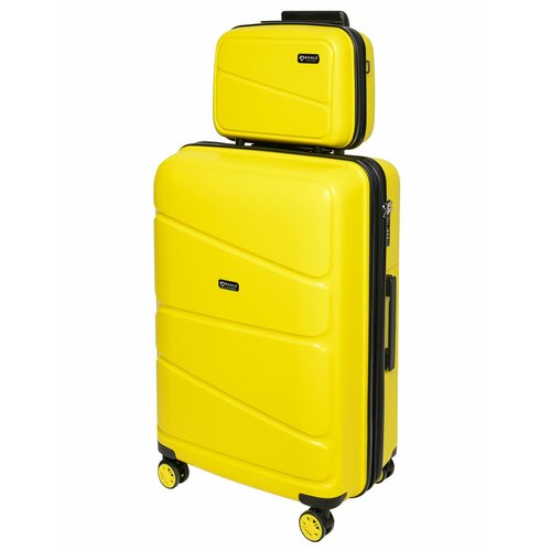 фото Комплект чемоданов bonle h-8011_bcl/yellow, 2 шт., 136 л, размер l, желтый