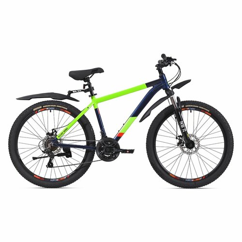 Алюминиевый горный дисковый 26 рост 160-175см 21 скорость синий рама 18 MTB велик подростковый велоспорт хардтейл hardtail SHIMANO скоростной 26 женский мужской взрослый велосипед RUSH HOUR NS 650 2290200₽