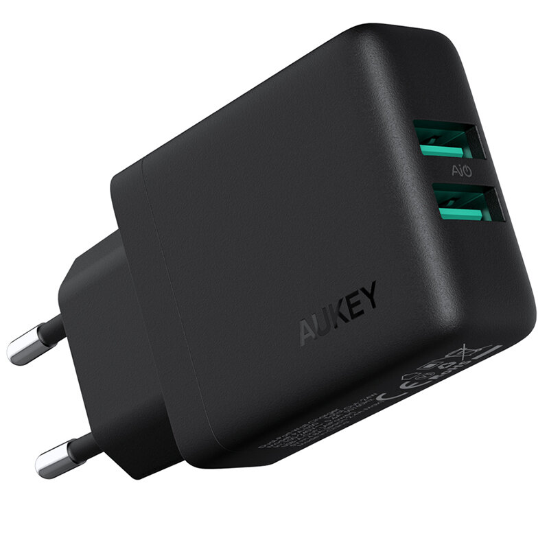 Зарядное устройство Aukey Dual-Port USB Wall Charger 24W GaN Power Tech