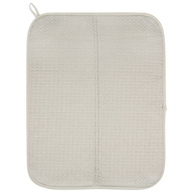 Коврик для сушки посуды рыжий КОТ Skandi 45х35см микрофибра серый