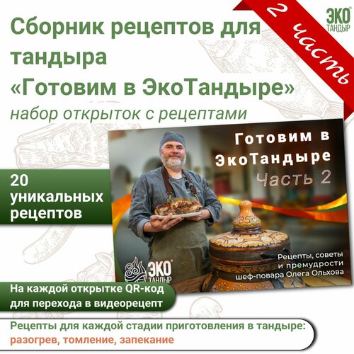 Сборник рецептов для тандыра набор открыток с рецептами Готовим в ЭкоТандыре часть 2 695₽