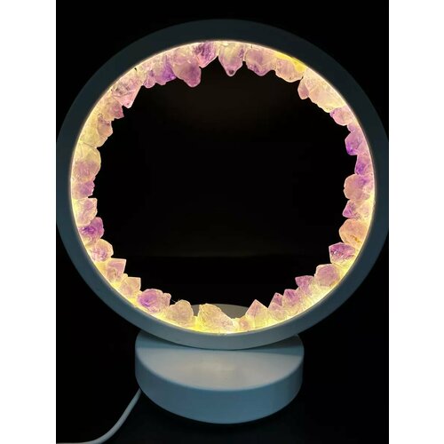 Светильник ночник из натурального камня, аметист