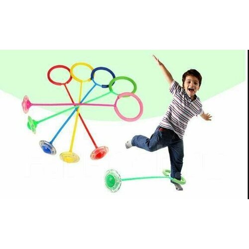 Нейроскакалка на одну ногу светящаяся скакалка прыгалка детская нейротренажер для детей 480₽