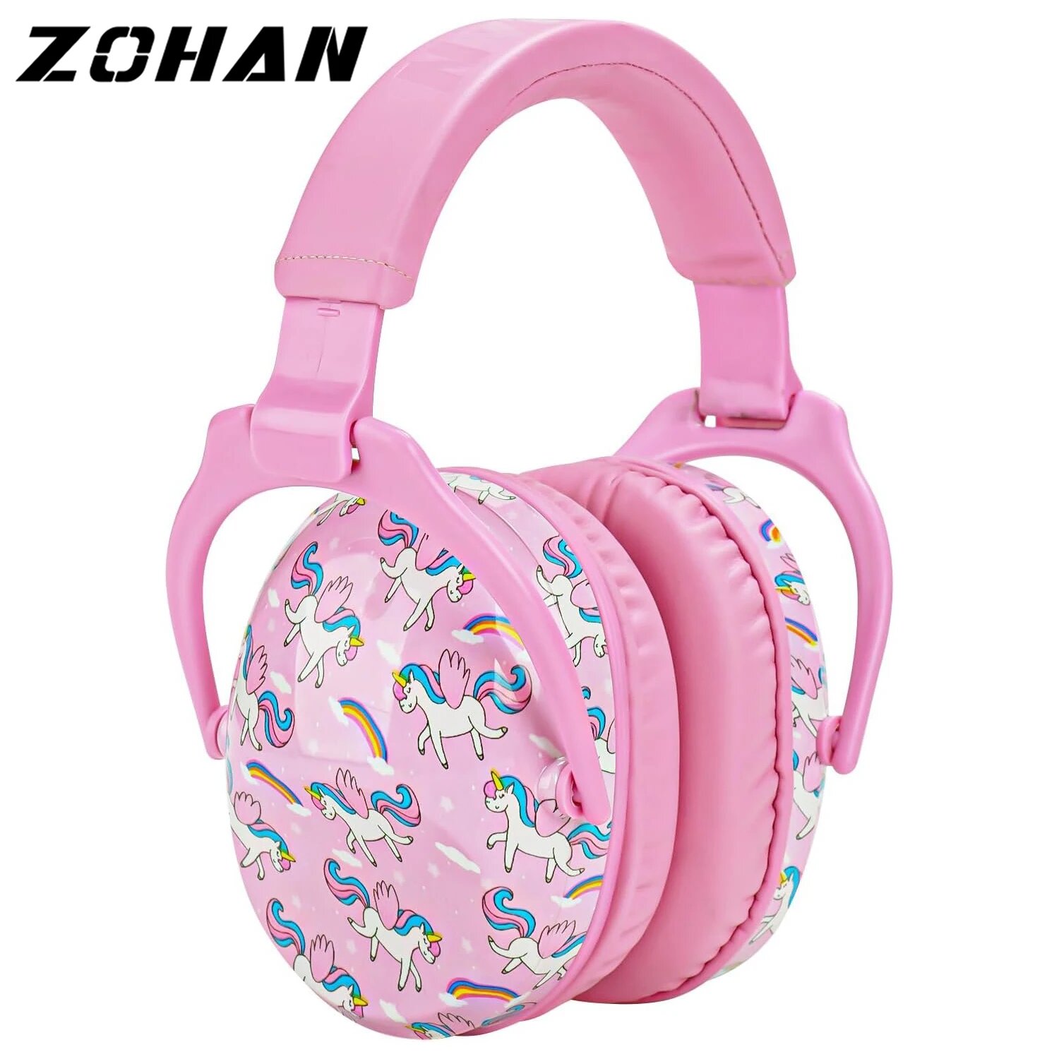 Картинки Защита для ушей ZOHAN, детские наушники, защитные наушники с единорогом, мультяшная Защита слуха, Детские шумоподавляющие наушники для детей с аутизмом, малышей, Розовый