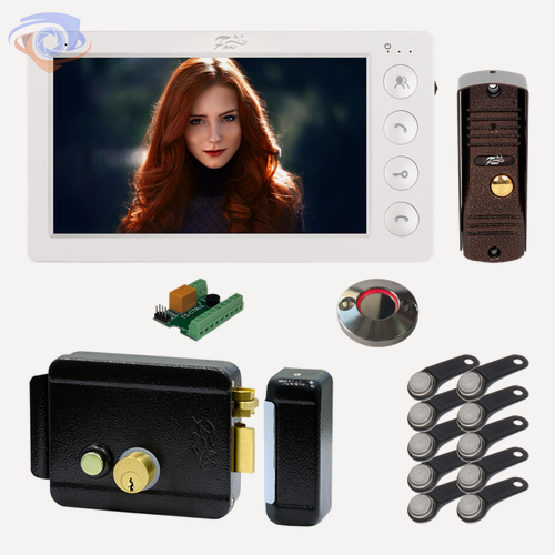 Изображение товара Комплект видеодомофона Fox 7" для дома с замком и ключами TM / на калитку
